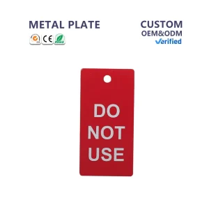 Factory Direct Customized Metal Plate High Quality Plated Label Aluminum Plate Suitable for Commercial Use