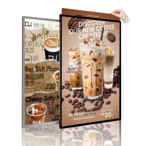 Factory Direct Durable Ultra Thin LED Light Box Billboards A4 Rectangle Indoor Outdoor Waterproof Advertising Signs Magnetic