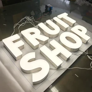 Factory Direct Front Lit 3D LED Letters in Acrylic Metal Custom Glowing Signage for Business Shop Office Branding Outdoor