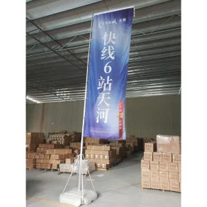 Factory Direct Giant 5m 7m Telescopic Pole Water Injection Base Rectangle Square Flag