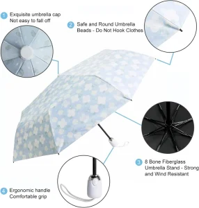 Factory Direct Modern Rainproof 99.9% UV Protection Parasol Black Anti UV Coating Custom 8 Ribs Fully Automatic Opening Umbrella