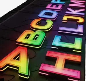 Factory Direct RGB Dynamic Chasing Edge Lit Letters Acrylic Color Changing LED Sign for Convenience Store Exterior Logo