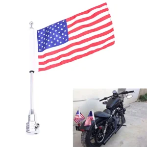 Factory Direct Sale Nation Team Sport Festival High Quality Satin Fabric Custom Motorcycle Flag
