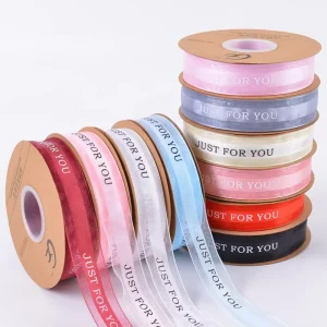 Factory Direct Sale Polyester Colorful Printing Grosgrain Ribbons with Custom Logo