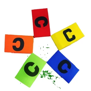 Factory Direct Sale Promotional Professional Multicoloured Nylon Captain Armbands for Football Game Accessories