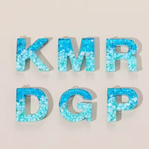 Factory Direct Sale Resin Handmade Semi Finished Letter DIY Jewelry Accessories Bag Pendants Charms Phone Chains