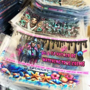Factory Direct Ultra Fine Detail Holographic Durable Waterproof UV DTF Cup Wraps Stickers for Distributors