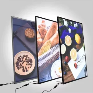 Factory Direct Ultra Thin Rectangle Aluminum Alloy Light Box Indoor Rounded Magnetic Milk Tea Shop High Brightness Dustproof