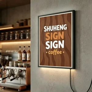 Factory Direct Ultra-thin Magnetic One Side Poster Custom Indoor Wall Mount LED Light Box for Window One Side View Promotion
