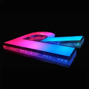 Factory Direct Waterproof Channel Letter Sign Led Perforated Letter Sign Shop Light Sign Perforated Signage Outdoor