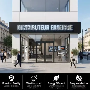 Factory Enseigne Lumineuse Led Personnalis Logo Tanda 3D Logo Signage Metal Backlit Salon Name Board for Business