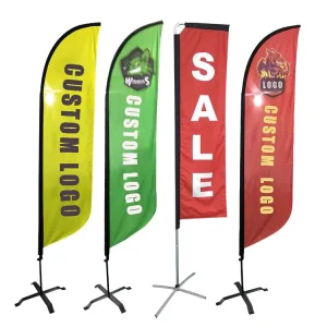 Factory Free Design Custom Feather Flags Banners Personalized Outdoor Advertising Banner Flag