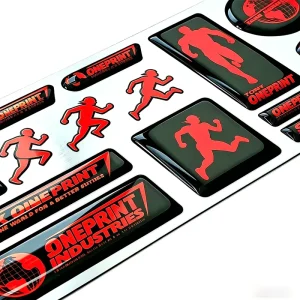 Factory High Quality Waterproof UV Resistance Custom 3D Printed Doming Epoxy Resin Stickers Sheet Different Shapes Label Sticker