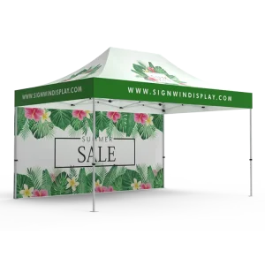 Factory Indoor Outdoor Event Aluminum Tent Logo Trade Show Promotion 3×3 Marquee Vendor Pop Advertising Custom Print High