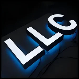 Factory Led Illuminated Front Back Lit LED Channel Letter Acrylic Letters Signage for Office Outdoor Use Water Resistant