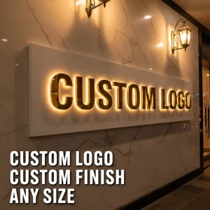 Factory Letreros LED Lighted Sign Backlit Business Metal Illuminated Letters Backlit Signs Outdoor Advertising Business Logo