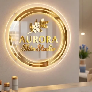 Factory Low Price Logo Design Service 3D Stainless Steel Backlit LED Signs for Mall Coffee Shops Advertising Decoration