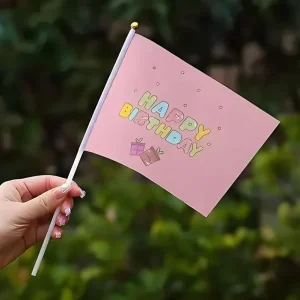 Factory Made Custom Mini Waving Flag Personalized Logo Digital Printing Handheld Promotional Flags Eco Friendly Waterproof B