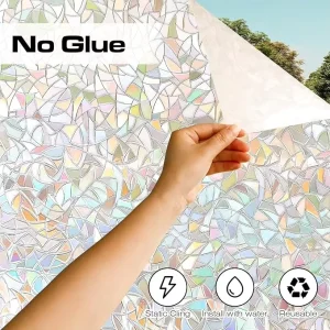 Factory Modern PVC Frosted Stained Glass Window Film Decorative Static Cling in Stock