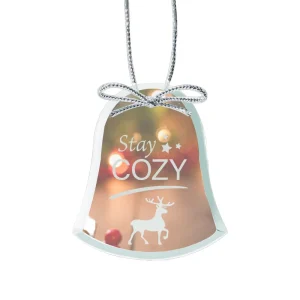 Factory Noble Custom Polished Thermal Transfer Printed Glass Crystal Pyramid DIY Bell Hanging Ornaments Christmas Decoration Fashion