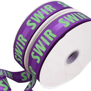 Factory Polyester Grosgrain Ribbon Dress Accessories Decorate Ribbon Personalized Custom Printed Purple Ribbon