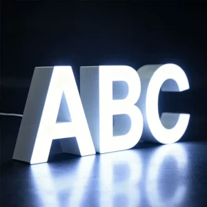 Factory Price Bright Front LED Letter Sign Outdoor Sleek Minimalist Waterproof 3D Solid LED Illuminated Sign
