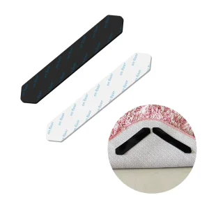 Factory Price Double Sided Strong Adhesive Washable Removable Reusable Anti Slip Black PU GEL Carpet Stickers for Area Rugs