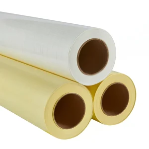 Factory Price Glossy Matte High Adhesion Cold Lamination Film Supplier Yellow Backing Protective Laminate for PVC Flex Banner