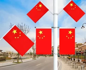 Factory Price Outdoor Advertising Promotional Flags Banners Street Hanging Banner Lamp Post Banner