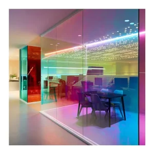 Factory Price Self Adhesive Reflective Rainbow Chameleon Sticker Film Iridescent Glass Film Dichroic Film