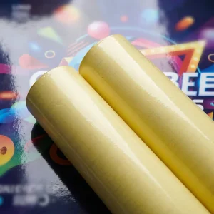 Factory Price Yellow White Backing Paper Soft Outdoor Advertising Blow Molding Cold Lamination Film