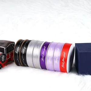 Factory Printing logo 25mm Polyester Satin Wrap Ribbon Polyester Satin Wrapping Gift Ribbon for Favor