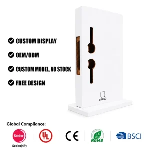 Factory Professional Custom Metal Countertop Door Lock Display Stand For Retail Store Solution