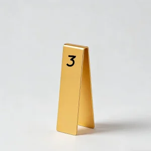 Factory Stainless Steel Custom Color Table Number Stand 1-100 Number Stock Counter Top Restaurant Table Sign Standing