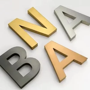 Factory Stainless Steel Metal Letter 3D Logo Wall Mounted Electronic Sign For Office Company Store Advertising