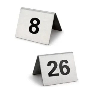 Factory Stainless Steel Silver Color Table Number Stand 1 100 Number Stock Counter Top Restaurant Table Sign Standing
