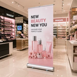 Factory Supply Aluminum Lightweight Adjustable Portable Roll up Banner Stand for Exhibition and Marketing Display