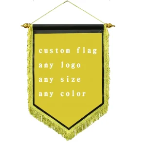 Factory Supply Pennant Flag Single or Double Sides Logo Printing Gift Flags
