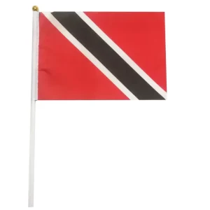 Factory Tobagonian National Mini Small Stick Flag Trinidad and Tobago Hand Held Flag