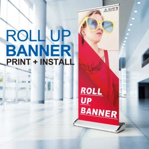 Factory Wholesales Price Retractable Lightweight Portable Aluminium Roll Banner Displays CMYK Digital Printing Custom Logo Easy