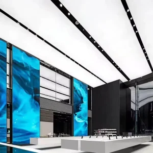 False Ceiling Light Soft Membrane LED Panel IP65 UV Printed Stretch Film Rustproof Aluminum Frame Commercial