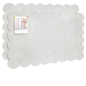 Fan Shaped Scalloped Felt Notice Board Self-Adhesive Photo Display Background Decor Wall Sticker