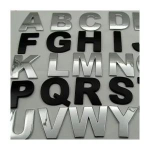 Fashion 45mm Car Letter Stickers DIY Auto Exterior Decoration Letters Number Emblem for Car Body Decorations