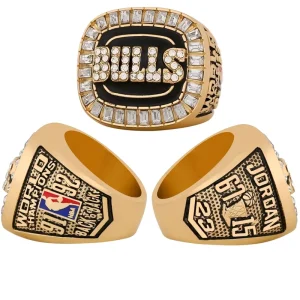 Fashion Jewelry Gold Plated Chicago for Jordan Championship Ring Cross Border