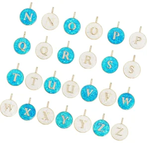 Fashion Opal Letter Pendant White Crystal Diamond Jewelry Pendants for Jewelry Making