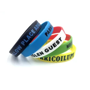 Fashion Personalized Custom Silicone Bracelets Promotional Wristband