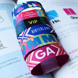 Fashion Polyester Fabric Elastic Wristband and Bracelet for Advertising Event