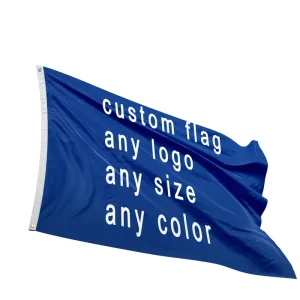 Fast Delivery Custom Size Outdoor Advertising Durable Waterproof Digital Printing Double Sided Rectangle Polyester Flag