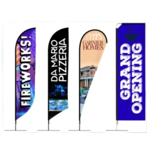 Feather Flag Aluminum Flying Style Outdoor Beach Flags And Flagpole Custom Printing Advertising Promotion Celebration Banners