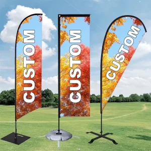 Feather Flag Banner 6.5ft *1.6ft Custom Design Outdoor Commercial & Event Advertising Flag Flag Only